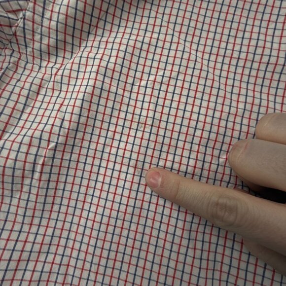 Vineyard Vines Cotton Button Up Red Blue Check Classic Fit Tucker Shirt Large - Picture 15 of 16